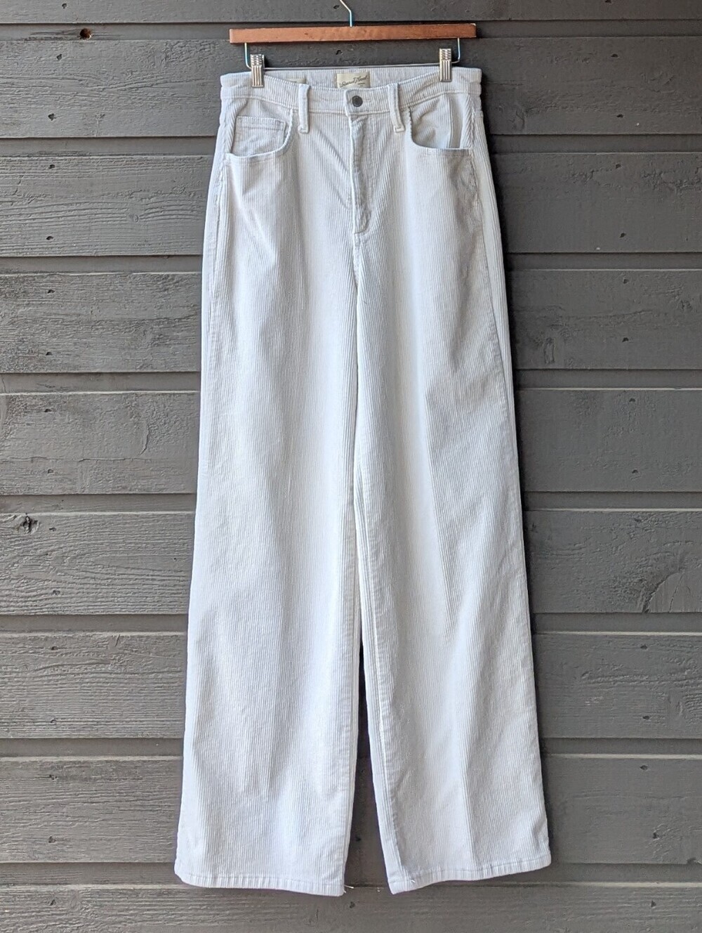 Universal Thread High Rise Wide Leg Corduroy Pants Size 8R Cream White